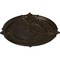 Ekena Millwork Attica Acanthus Leaf Medallion (Canopies up to 3 1/4"), 30 1/8"OD x 1 1/2"P, Stone Hearth Crackle CM30ATSHC - alternate 3